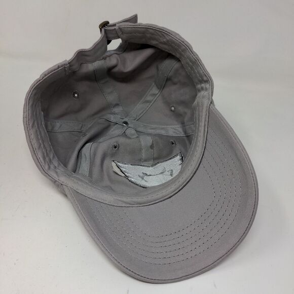 Unbranded Men's Slideback Hat Gray Adjustable 100% Cotton Embroidered Logo - Picture 6 of 8